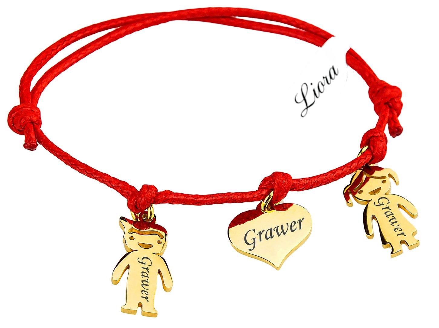 Bransoletka trzy różne zawieszki do wyboru stal z grawerem